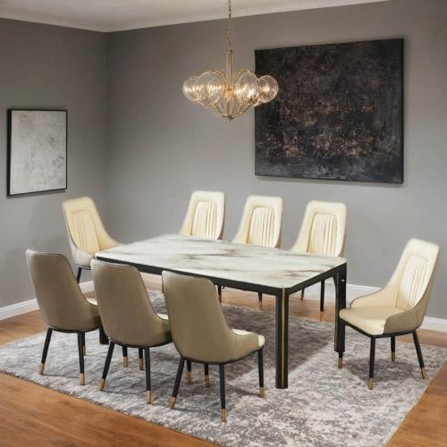 طاولة طعام رخام 8 كراسي