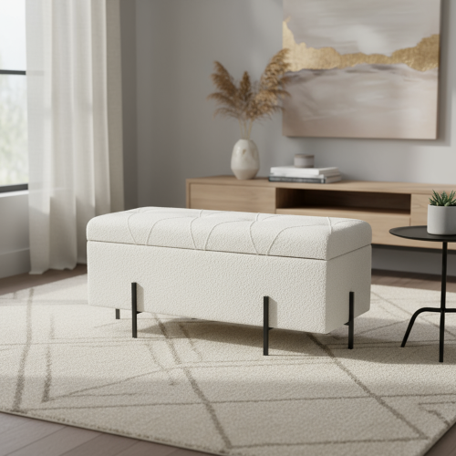 كرسي تخزين كصندوق صغير بوكليه 90-38-40 سم