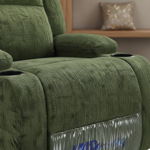 كرسي استرخاء هزاز دوار اخظر بتصميم مريح