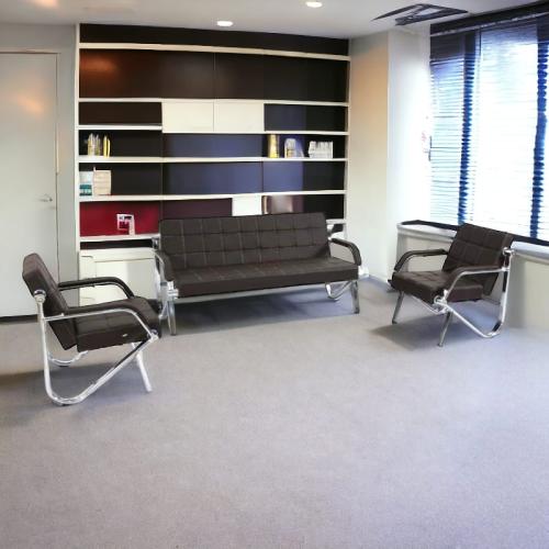 كرسي مكتب جلد مودرن لون كوفي