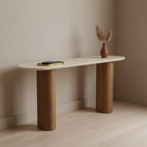 مدخل استقبال خشب 140*40*80 سم