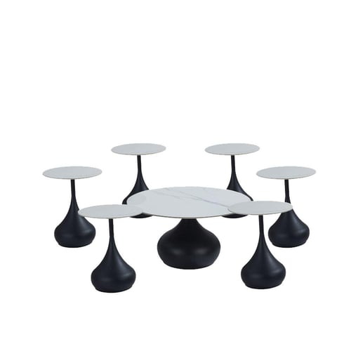 طقم طاولات شاي سيراميك 7 قطع