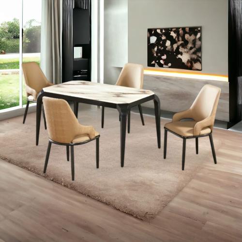 طاولة طعام رخام 4 كرسي