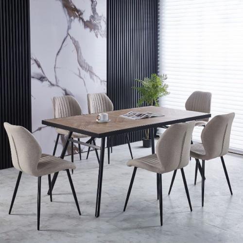 طاولة طعام خشب 6 كراسي