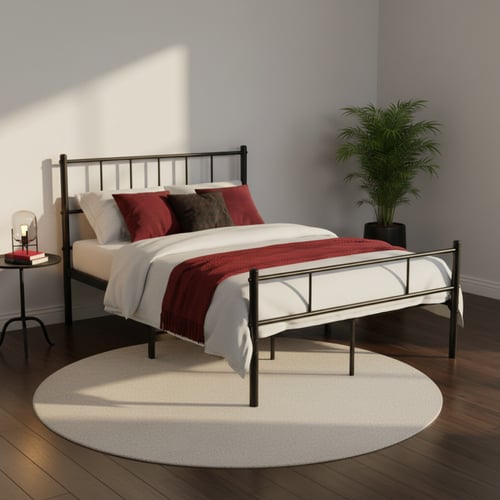 هيكل سرير لون اسود190*120سم