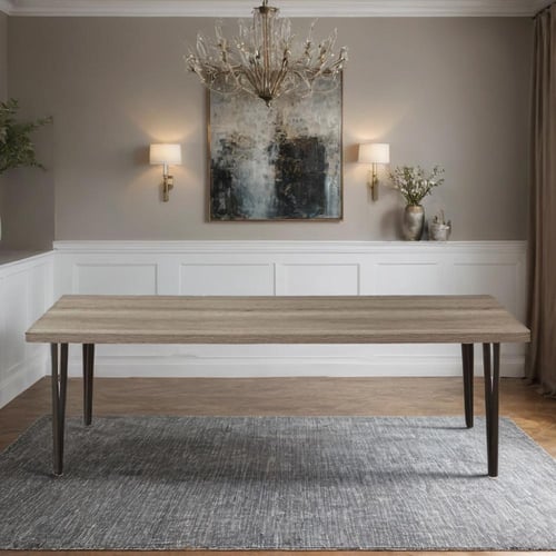 طاولة طعام خشب 10 كراسي مقاس75*120*240 سم