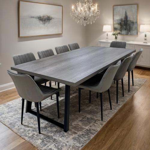 طاولة طعام خشب 10 كراسي مقاس 120*240 سم