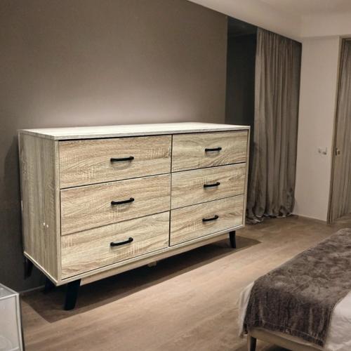 خزانة ادراج ذات 6 ادراج خشب مقاس 120 سم