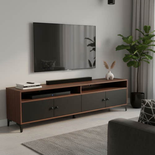 طاولة بلازما بني غامق