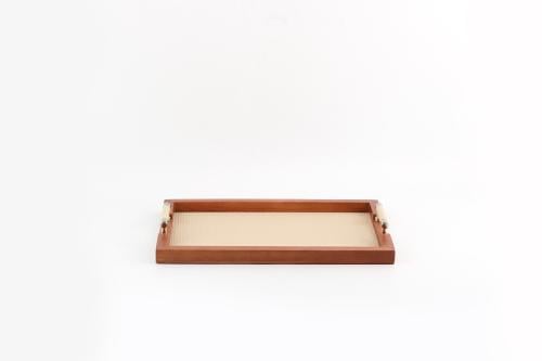 صينية تقديم بإطار خشبي عملي