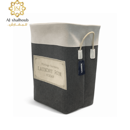 سلة غسيل قماشية بتصميم كلاسيكي – 45×35×58 سم