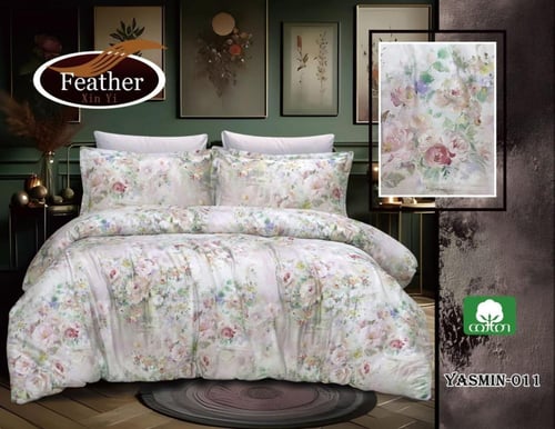 مفرش نفرين ياسمين مشجر قطن 6ق