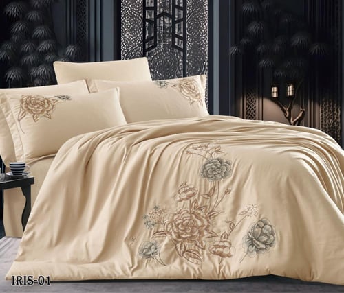 مفرش سرير بتصميم زهري أنيق 4 قطع لحاف مقاس 170*220...