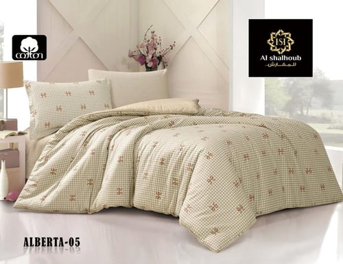 مفرش نفر ونص البيرتا مشجر الشلهوب ٤ قطع