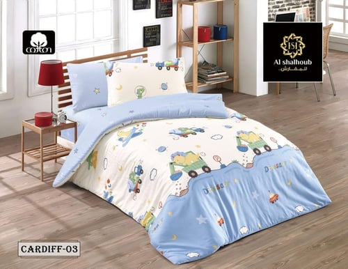 مفرش نفر كارديف رسومات الشلهوب ٤ قطع