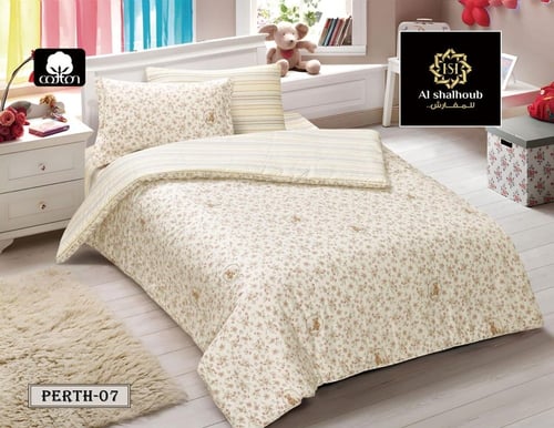 مفرش نفر ونص بيرث مشجر الشلهوب ٤ قطع