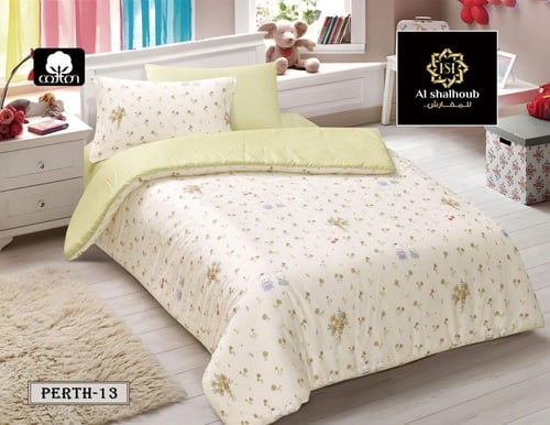 مفرش نفر ونص بيرث مشجر الشلهوب ٤ قطع