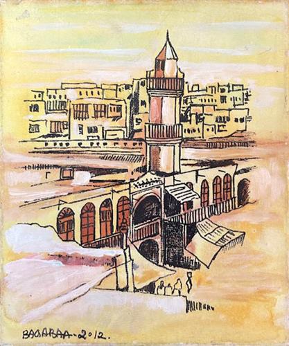 Artistic painting - Masjid Akash - by the artist S...