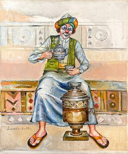 Artistic painting - Clown 6 - by the artist Lamis...