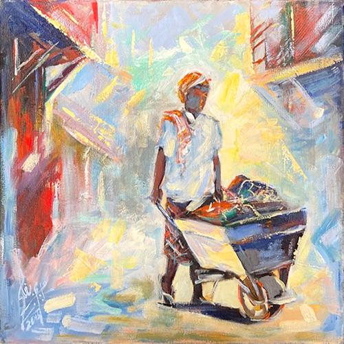 Artistic painting - Alhamal - by artist Maryam Baf...
