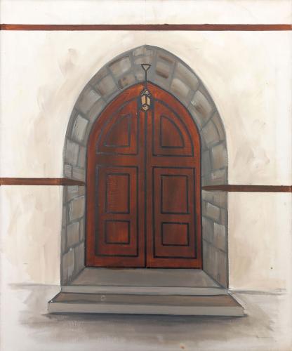 Artistic painting - Saloum's house door - size of...