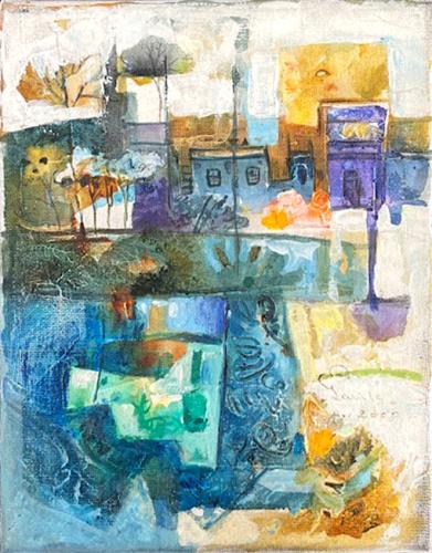 Artistic painting - houses - by the artist Lamis A...