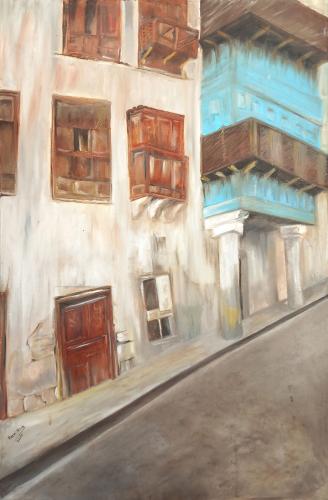 Artistic painting - House of Abu Al-Hamail - by ar...