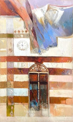 Artistic painting - door - by the artist Lamis Alh...