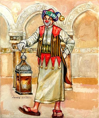 Artistic painting - clown 10 - by the artist Lamis...