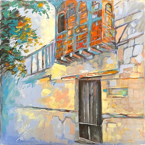 Artistic painting - house facade - by artist Marya...