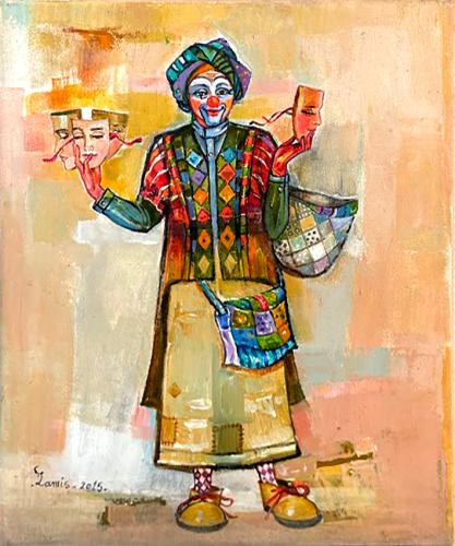 Artistic painting - Clown 9 - by artist Lamis Alha...
