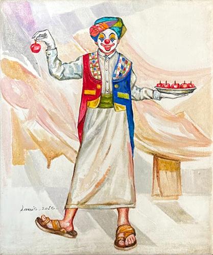 Artistic painting - Clown 1 - by the artist Lamis...