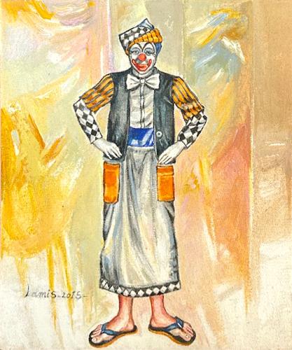 Artistic painting - Clown 3 - by the artist Lamis...