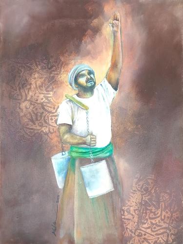 Artistic painting - Al-Saqa 3 - by artist Maha - s...