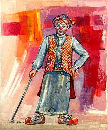 Artistic painting - Clown 8 - by the artist Lamis...