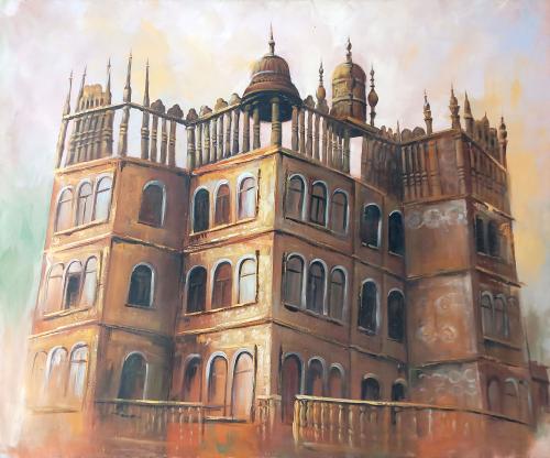 Artistic painting - Heritage house - Painting size...