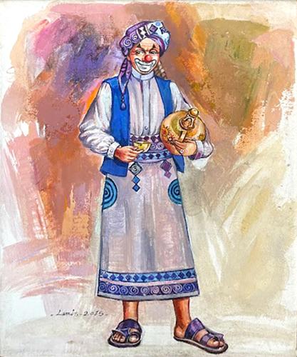 Artistic painting - clown 2 - by artist Lamis Alha...