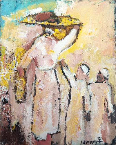 Artistic painting - seller of basbousa 1 - by arti...