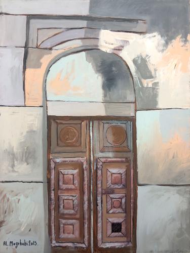 Artistic painting - door of house 6 - by Moroccan...