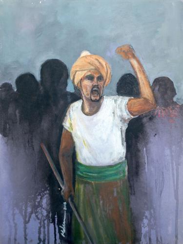 Artistic painting - the flute 4 - by artist Maha -...
