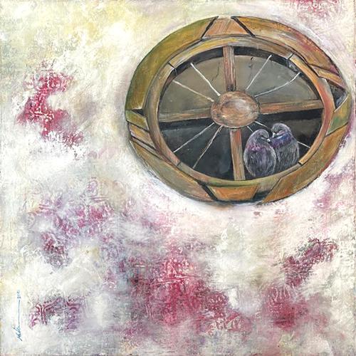 Artistic painting - lunar - by the artist Maha - p...