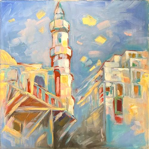 Artistic painting - Masjid Al-Memar - by artist Ma...