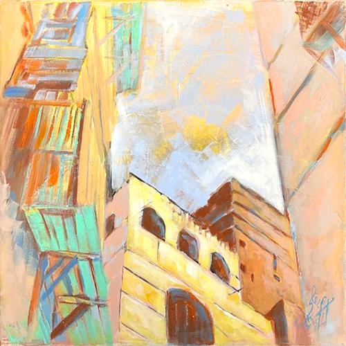 Artistic painting - houses - by the artist Maryam...
