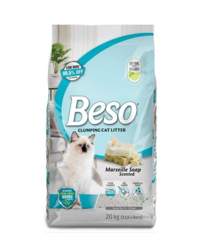 بيسو باتي - رمل القطط برائحة الصابون مرسيليا (20 ك...