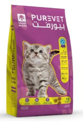 بيورفت طعام جاف للقطط الصغيرة بالدجاج غني بالاميغا...