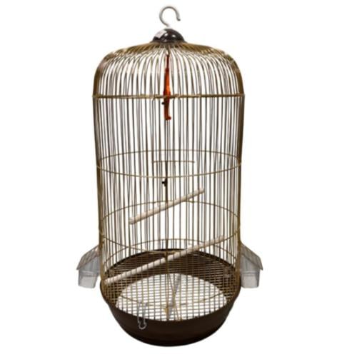 قفص للطيور حجم كبير لون ذهبي