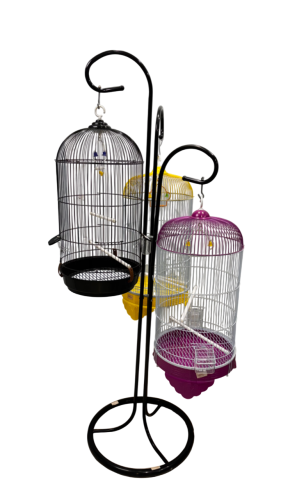 حامل أقفاص طيور ثلاثي