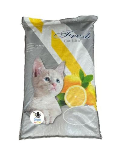 فريش- رمل للقطط برائحة الليمون متعدد الاحجام