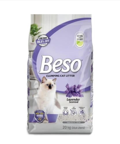 بيسو باتي - رمل القطط برائحة الافندر (20 كيلو)