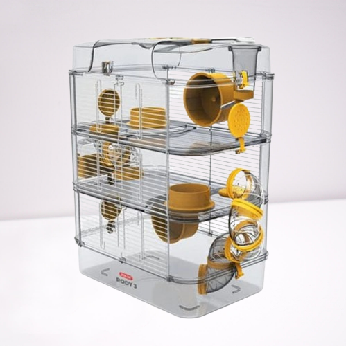 قفص ثلاثي للهامستر ثلاثي زولوكس 3 طوابق